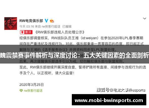 魏震禁赛事件解析与深度讨论：五大关键因素的全面剖析